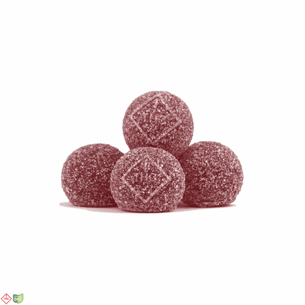 Gron Pomegranate Pearls 4:1 CBD:THC Gummy Candy Edible, 110mg, 10pk - image 2