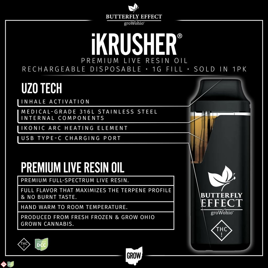 Butterfly Effect ikrusher Black Jack Live Resin 1g All-In-One