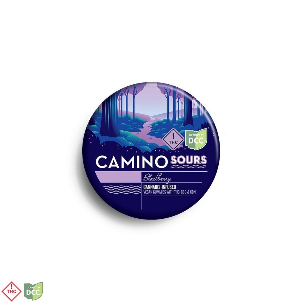 Camino Blackberry Sours 1:1:1 Gummy Candy Edible, 100mg, 10pk