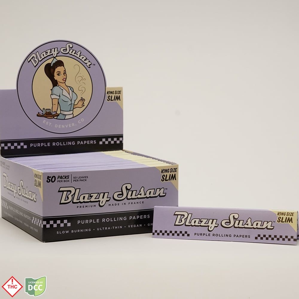 Blazy Susan King Sized Rolling Papers Rolling Papers/Cones, Purple - image 2