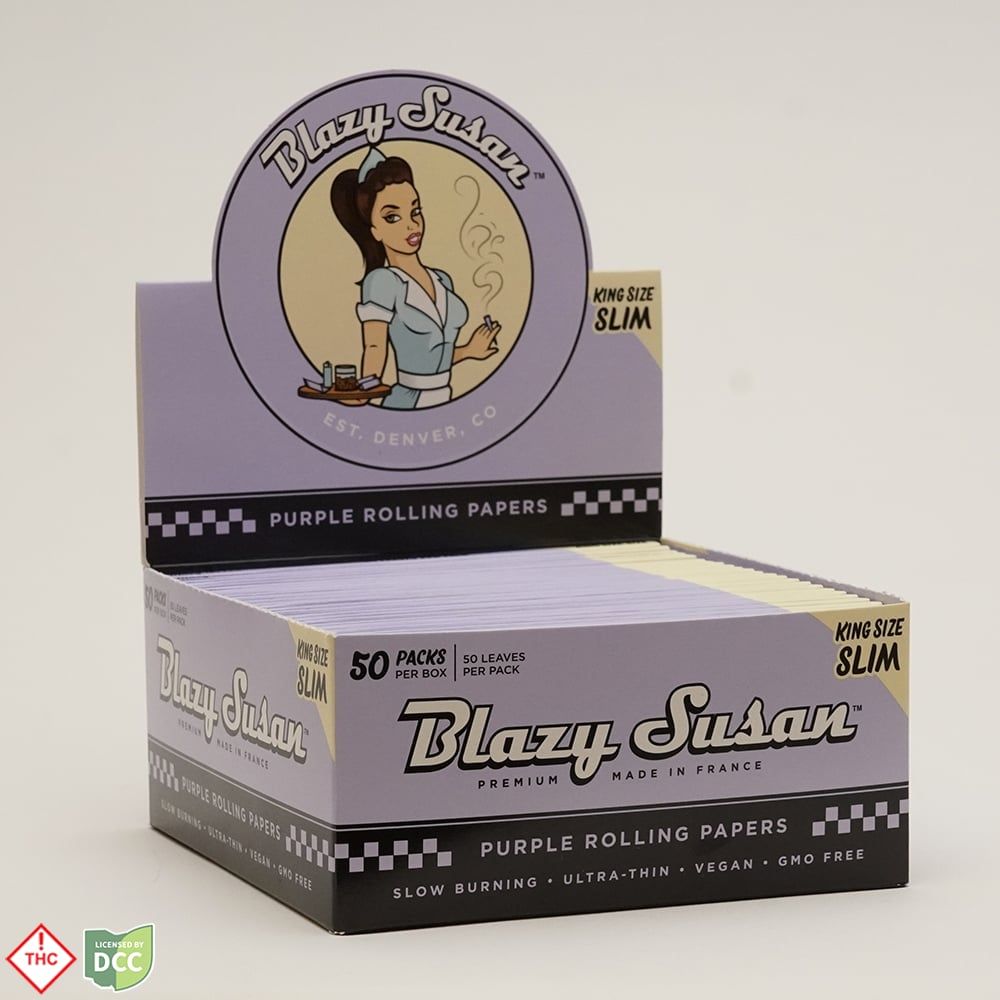 Blazy Susan King Sized Rolling Papers Rolling Papers/Cones, Purple - image 3