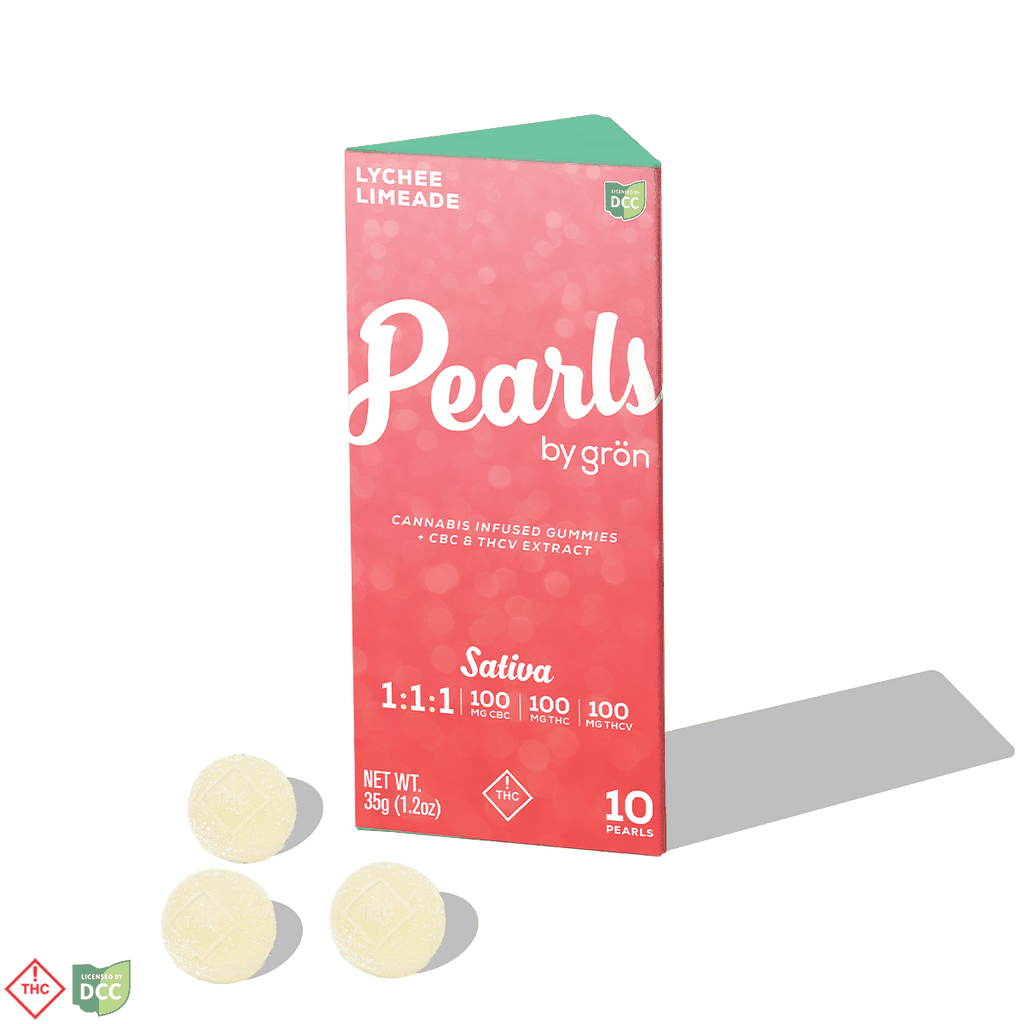 Gron Lychee Limeade Phantom Pearls Gummy Candy Edible, 100mg, 10pk