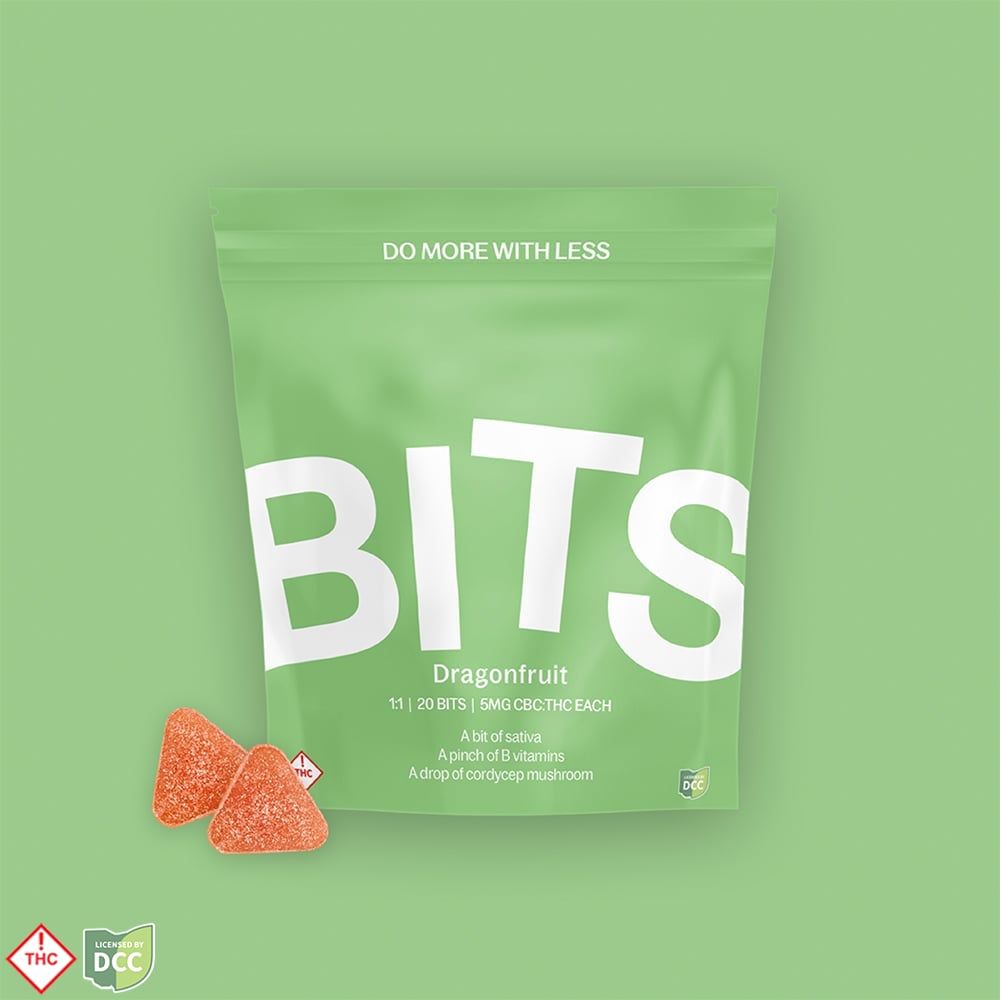 Bits Dragonfruit 1:1 CBC Gummy Candy Edible, 110mg, 20pk