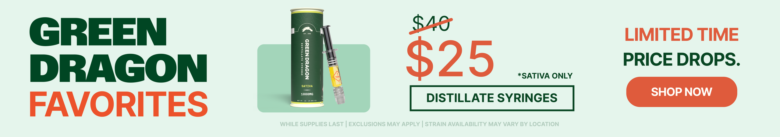 Cannabis Promo, Cannabis Sales, Cannabis Discounts, Cannabis on Sale, PRICE DROP: Green Dragon Distillate $25 - Sativa Only!