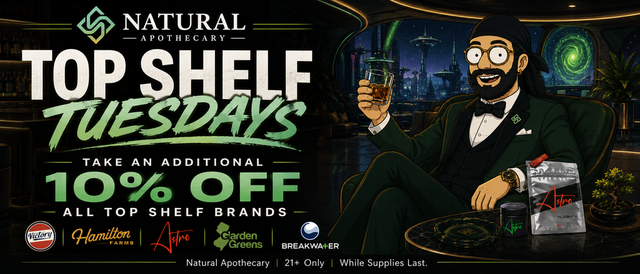 Cannabis Promo, Cannabis Sales, Cannabis Discounts, Cannabis on Sale, Extra 10% Off Top Shelf