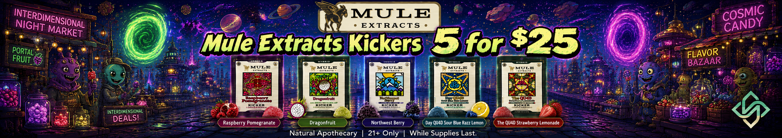 Cannabis Promo, Cannabis Sales, Cannabis Discounts, Cannabis on Sale, Mule 50mg Kickers 5 for $25!