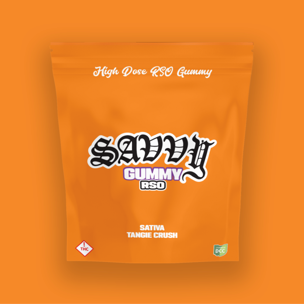 Savvy Tangie Crush RSO Gummy Candy Edible, 110mg, 10pk