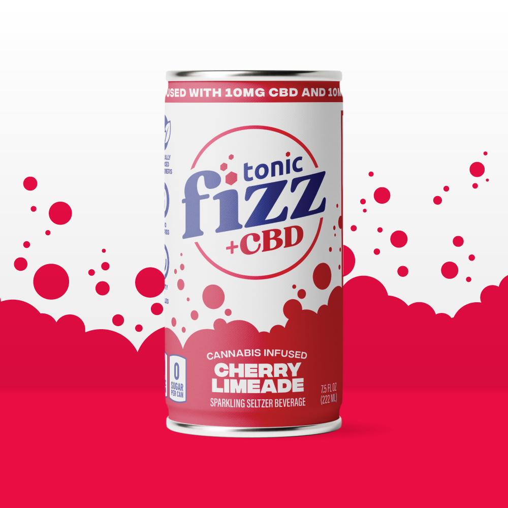 Tonic Fizz Cherry Limeade 1:1 CBD:THC Drink Beverage Edible, 10mg, 1pk