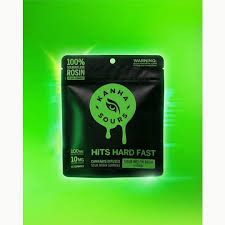 KANHA Rosin Sours: Sour Melon Rush Fast Acting NANO Tech Gummies 100mg 10pk