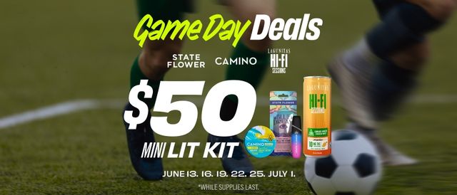 Cannabis Promo, Cannabis Sales, Cannabis Discounts, Cannabis on Sale, GAME DAY: $50 Lit Kit