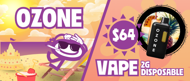 Cannabis Promo, Cannabis Sales, Cannabis Discounts, Cannabis on Sale, $64 Ozone 2G Disposable