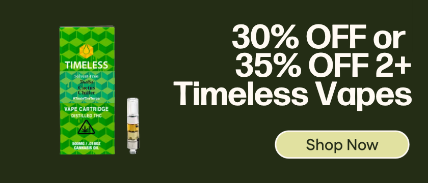 1-for-30% OFF or 35% OFF 2+ Timeless Vapes