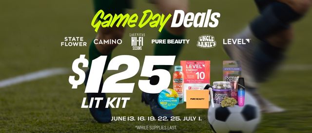 Cannabis Promo, Cannabis Sales, Cannabis Discounts, Cannabis on Sale, GAME DAY: $125 Lit Kit
