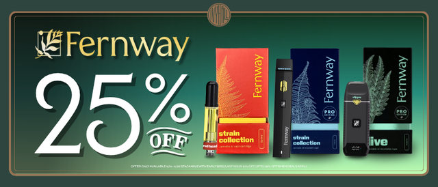 Cannabis Promo, Cannabis Sales, Cannabis Discounts, Cannabis on Sale, Fernway 25% Off!