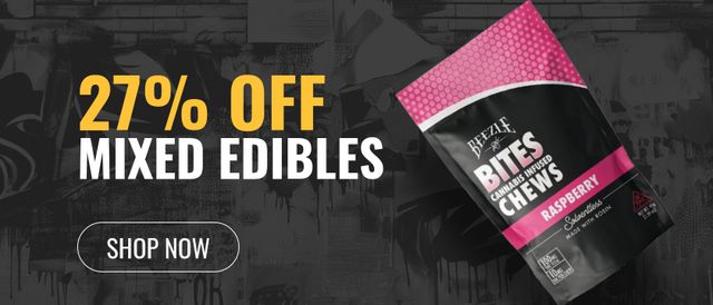 Cannabis Promo, Cannabis Sales, Cannabis Discounts, Cannabis on Sale, 27% off Mixed Edibles