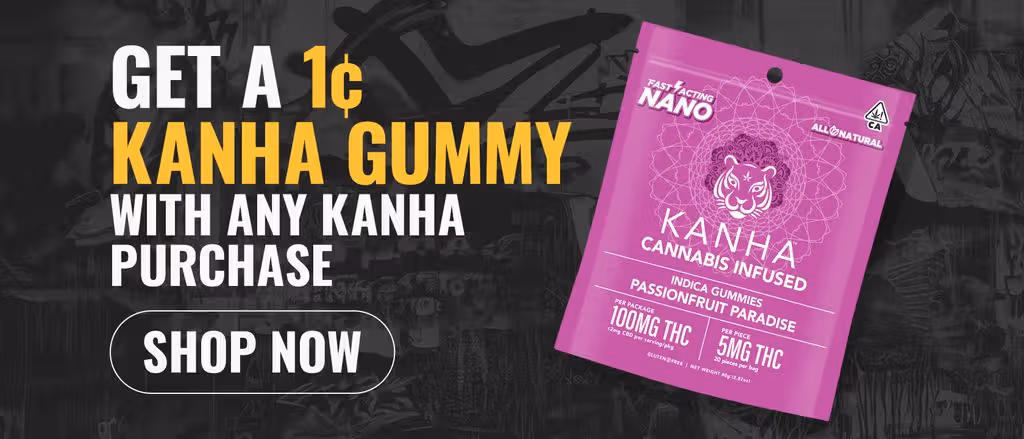 Cannabis Promo, Cannabis Sales, Cannabis Discounts, Cannabis on Sale, 1¢ KANHA Dream Moonlight Berry Gummies with KANHA Purchase