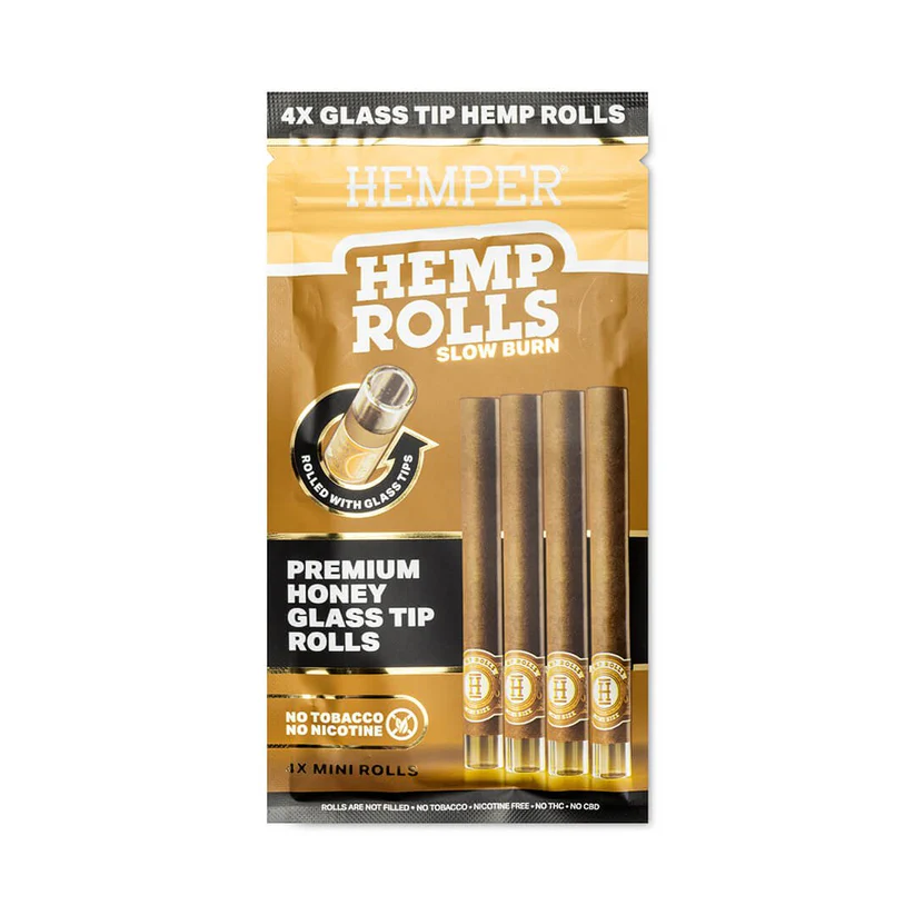 Mini Size Hemp Rolls + Glass Tip Hemper
