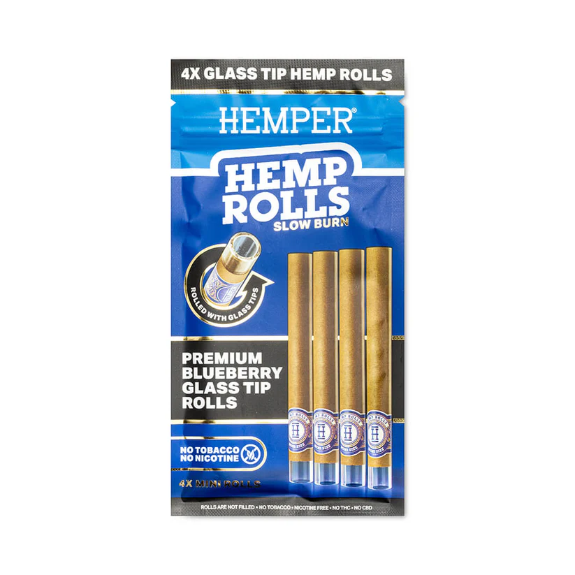 Mini Size Hemp Rolls + Glass Tip Hemper