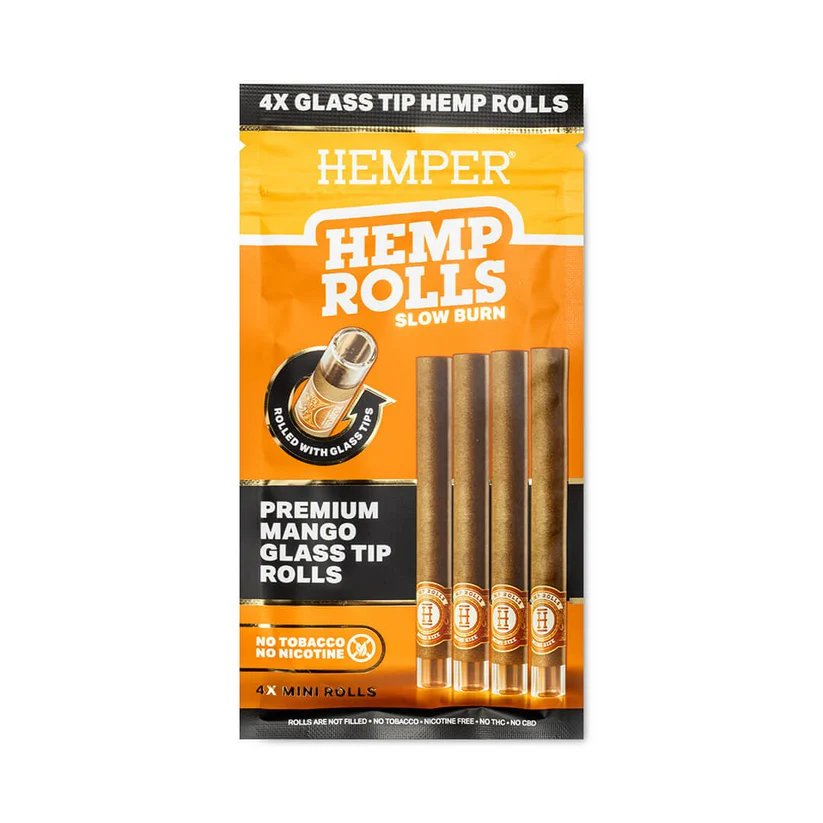 Mini Size Hemp Rolls + Glass Tip Hemper