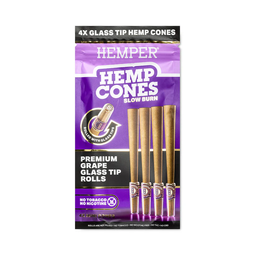 Mini Size Hemp Cones + Glass Tip Hemper