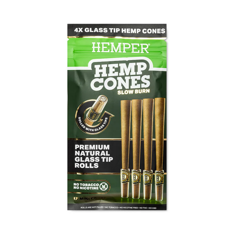 Mini Size Hemp Cones + Glass Tip Hemper