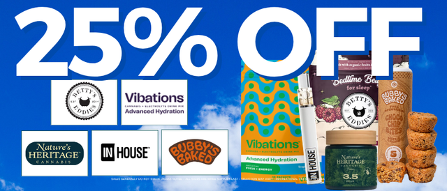 Cannabis Promo, Cannabis Sales, Cannabis Discounts, Cannabis on Sale, 🟢 25% OFF