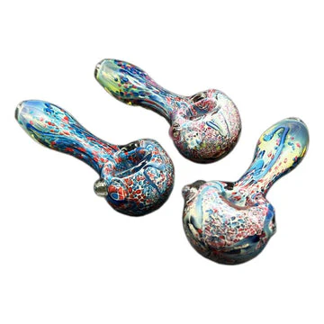 4.5" Straight Art Frit Glass Hand Pipe High Mountain Imports