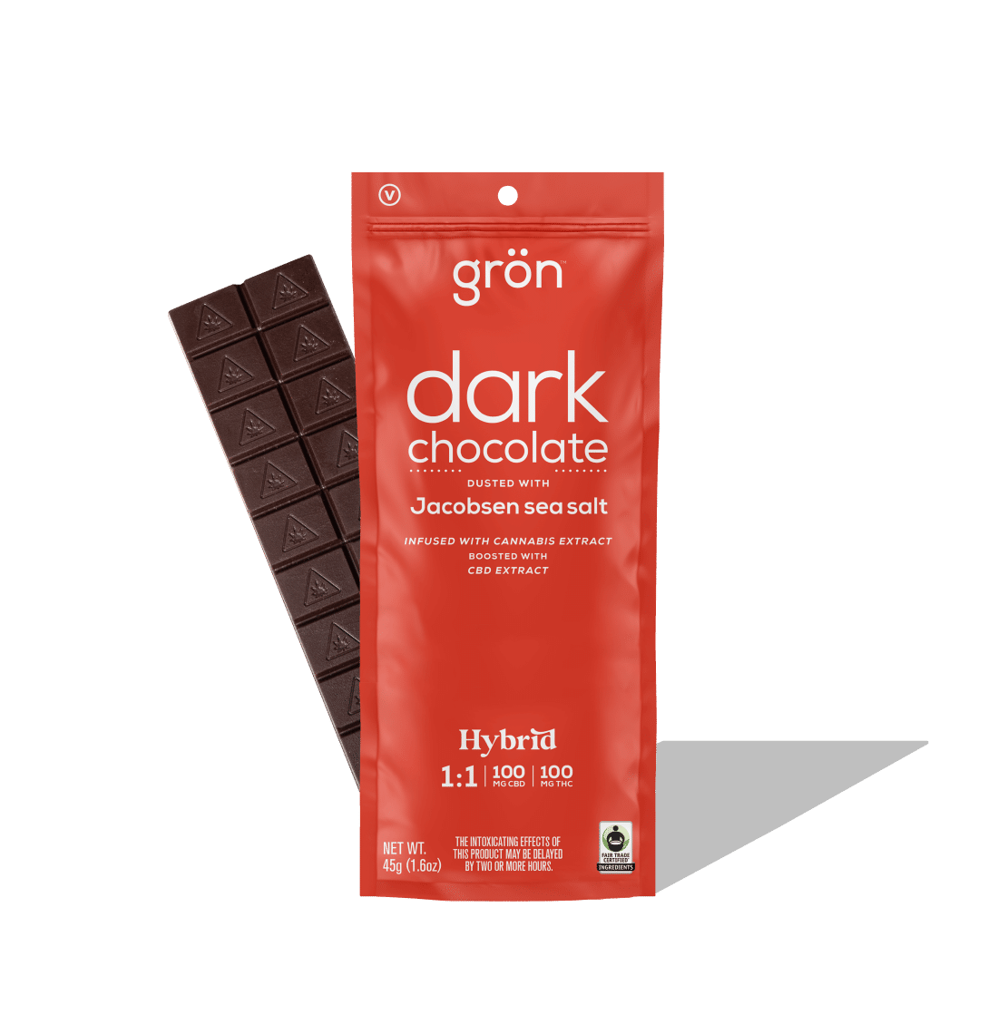 Dark Chocolate-1:1-CBD/THC Gron