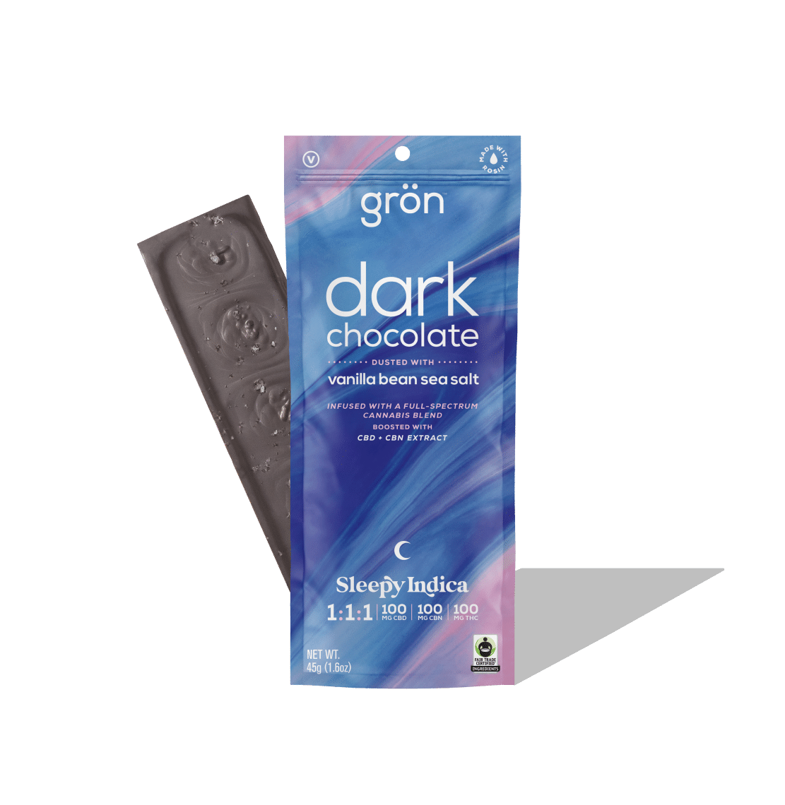 Dark Chocolate - 1:1:1 - CBN/CBD/THC Gron