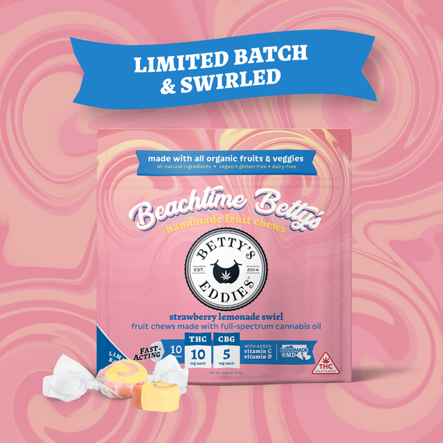 Beachtime Swirled Strawberry Lemonade 2:1 (THC:CBG) Betty's Eddies