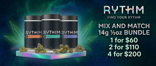 Cannabis Promo, Cannabis Sales, Cannabis Discounts, Cannabis on Sale, Rythm - Mix and Match 14g/2oz Bundle