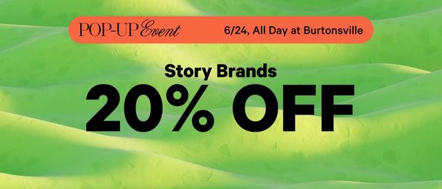 Cannabis Promo, Cannabis Sales, Cannabis Discounts, Cannabis on Sale, POP-UP! 4-6PM 20% Off Story Brands