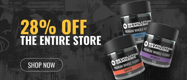 Cannabis Promo, Cannabis Sales, Cannabis Discounts, Cannabis on Sale, 28% Off the Entire Store