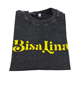 Black + Yellow Acid Wash Bisa Lina T-Shirt Bisa Premium