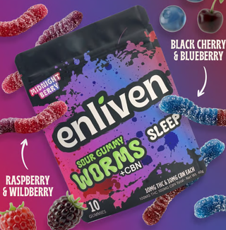 Sleep Midnight Berry 1:1 (THC:CBN) Sour Worm Enliven
