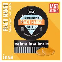 INSA Peach Mango Diamond Troches, 1000mg, 20pk