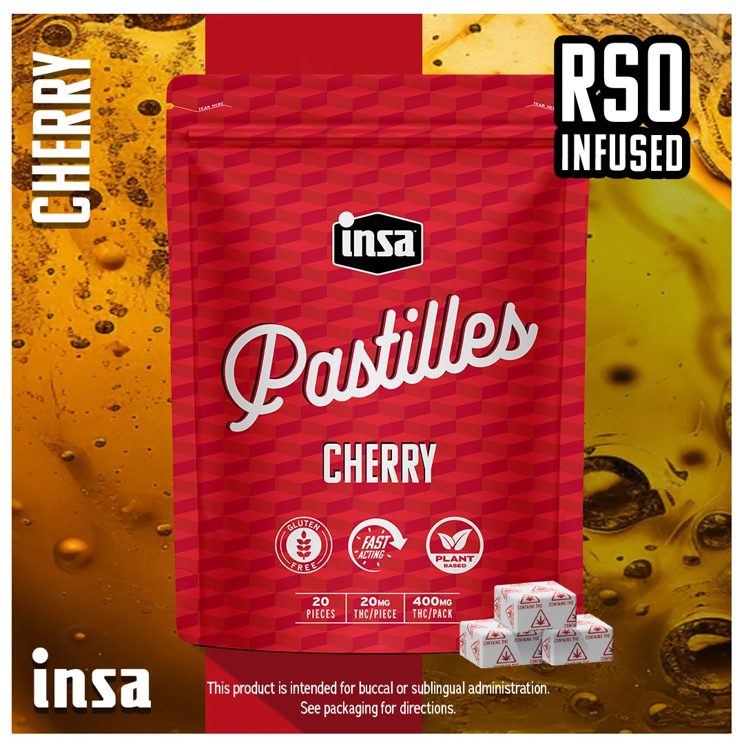 INSA Pastilles Cherry RSO Troches, 400mg, 20pk