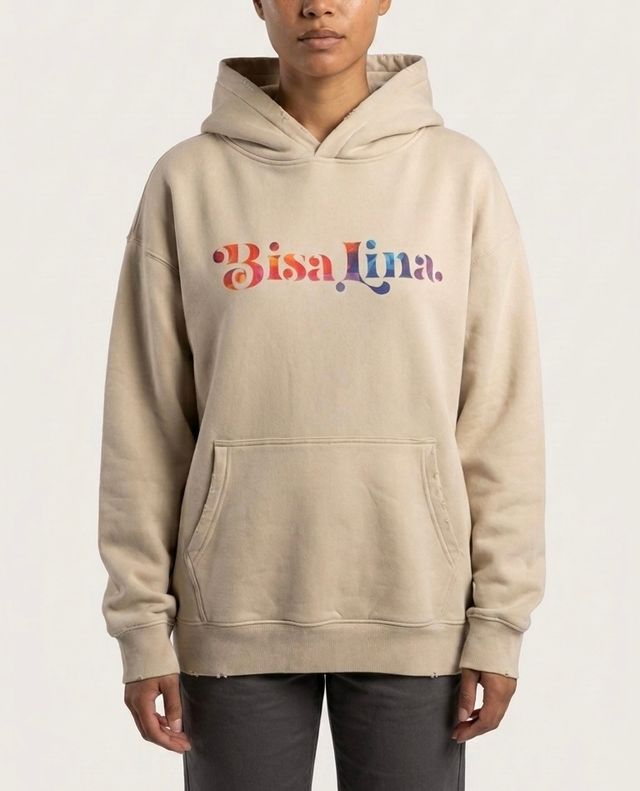 White & Rainbow Heavy Duty Sweatshirt Bisa Premium