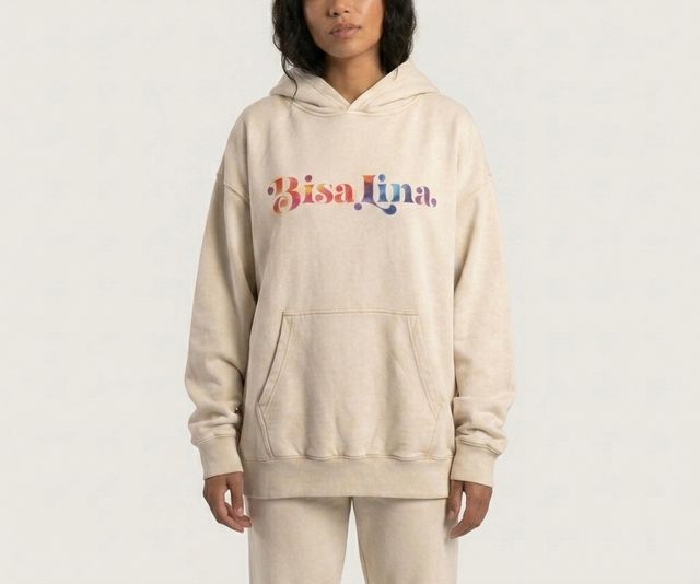 White & Rainbow Lightweight Sweatshirt Bisa Premium