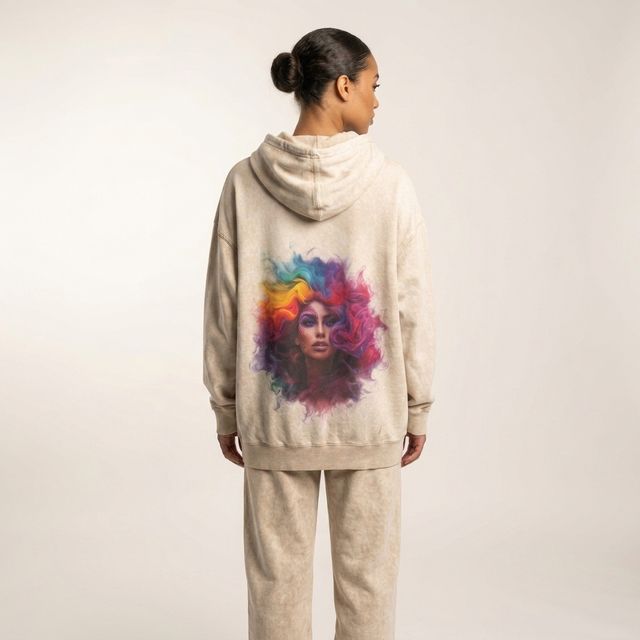 White & Purple Lightweight Sweatshirt Bisa Premium White & Purple Lightweight Sweatshirt Bisa Premium
