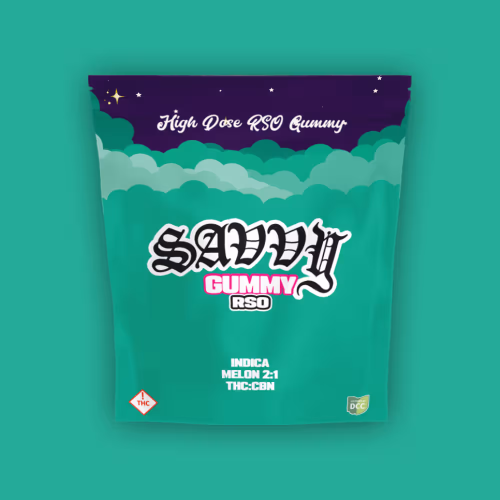 Melon Crash RSO 2 1 CBN THC Gummy