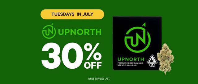 Cannabis Promo, Cannabis Sales, Cannabis Discounts, Cannabis on Sale, TUESDAYS: 30% Off UpNorth Flower