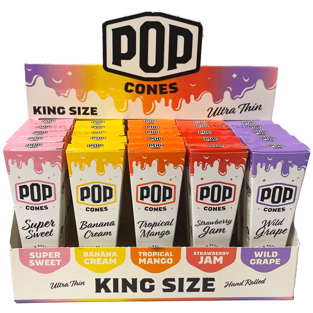 Unbleached Ultra Thin King Size 3pk Variety  POP Cones