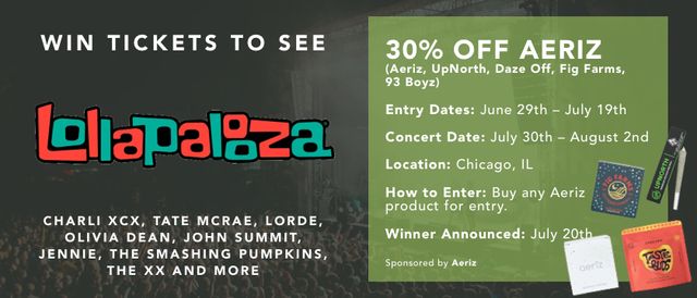 Cannabis Promo, Cannabis Sales, Cannabis Discounts, Cannabis on Sale, 30% off Aeriz