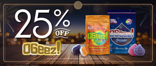 Cannabis Promo, Cannabis Sales, Cannabis Discounts, Cannabis on Sale, Ogeez 25% Off!