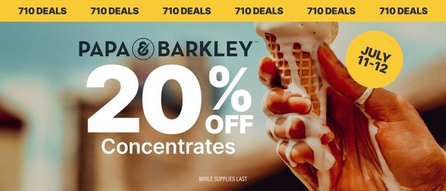 Cannabis Promo, Cannabis Sales, Cannabis Discounts, Cannabis on Sale, 20% Off Papa's Select Concentrates