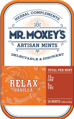 Relax Vanilla Mint | 3:1 CBD 15mg | THC 5 Mg Mr. Moxey's