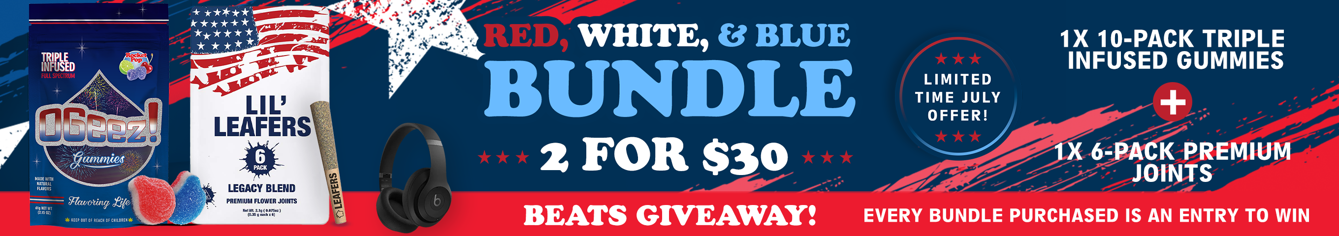 2-for-$30 Leafers & OGeez! Red, White, & Blue Bundle
