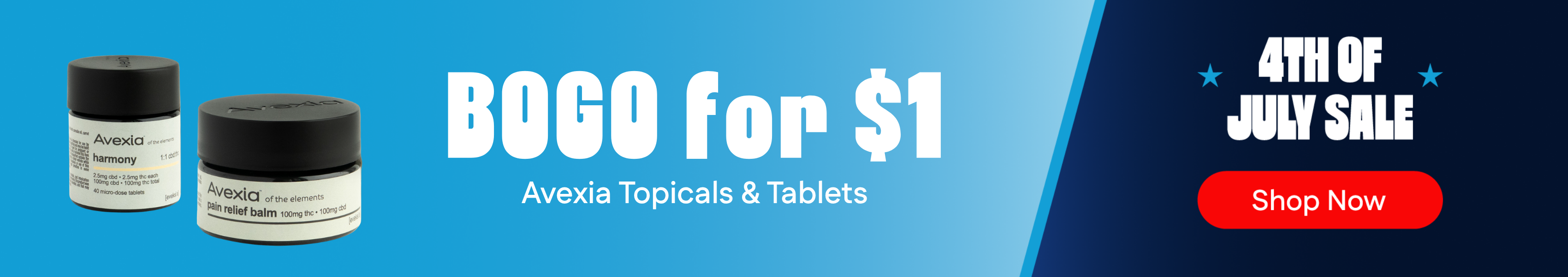 BOGO for $1 - Avexia topicals & tablets