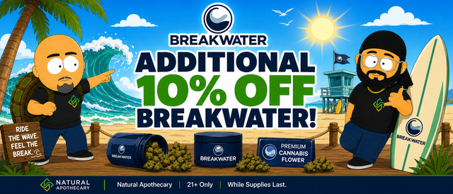 Cannabis Promo, Cannabis Sales, Cannabis Discounts, Cannabis on Sale, Additional 10% Off Breakwater!